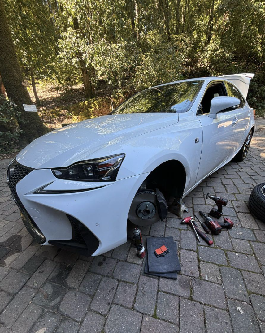 Brake service on Lexus